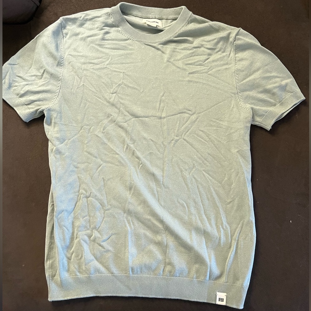 Pull&Bear Soft Blue Knit Top